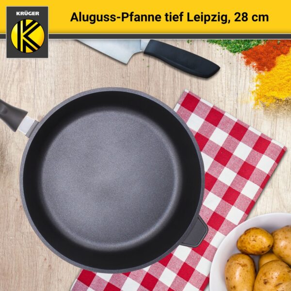 Karl Krüger Aluguss Pfanne tief LEIPZIG, 28 cm
