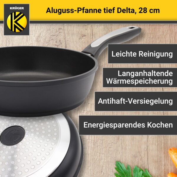 Karl Krüger Aluguss Pfanne tief DELTA, 28 cm