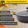Karl Krüger Aluguss Servierpfanne DELTA rund mit Deckel, 28 cm