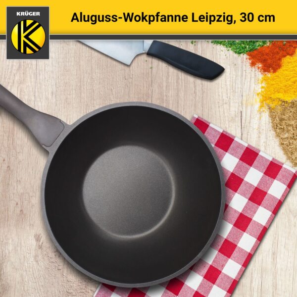 Karl Krüger Aluguss Wokpfanne LEIPZIG, 30 cm