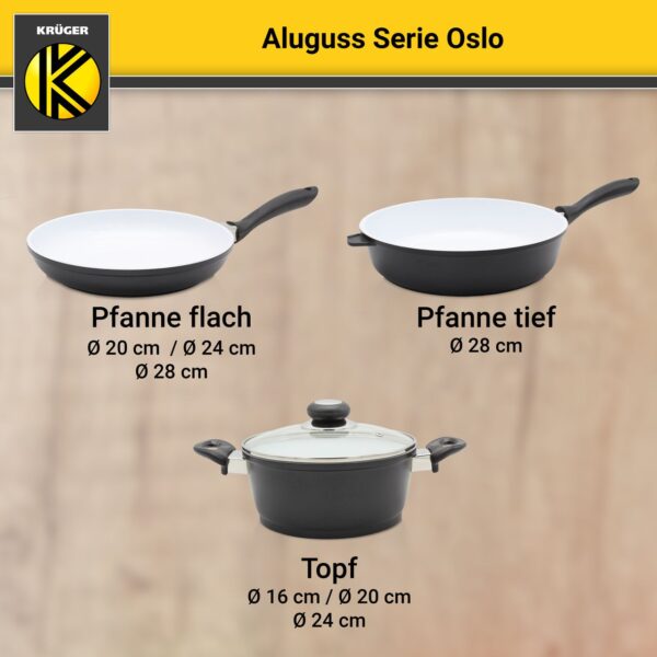 Karl Krüger Aluguss Pfanne tief OSLO, 28 cm