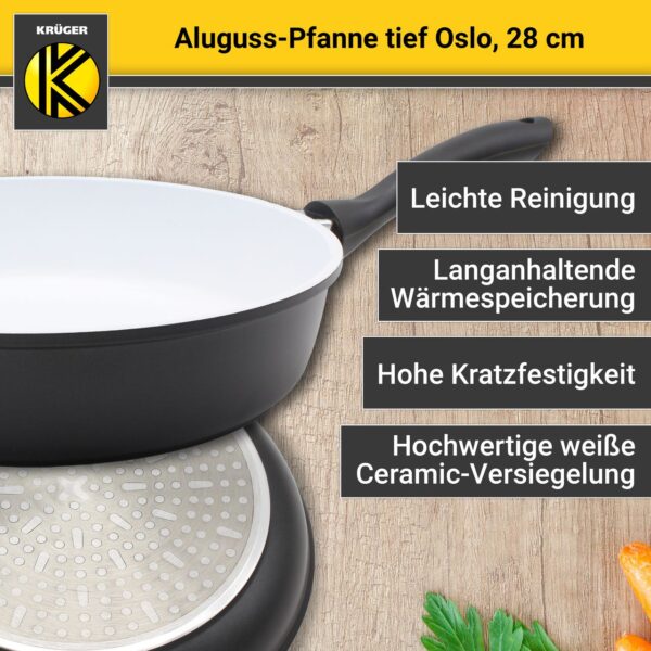 Karl Krüger Aluguss Pfanne tief OSLO, 28 cm