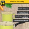 Karl Krüger Emailliertes Topf-Set JUIST, 5tlg.