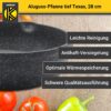 Karl Krüger Aluguss Pfanne TEXAS mit zwei Ausgieß-Vorrichtungen, 28 cm