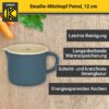 Karl Krüger Emaillierter Milchtopf Petrol, 12 cm