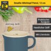 Karl Krüger Emaillierter Milchtopf Petrol, 12 cm
