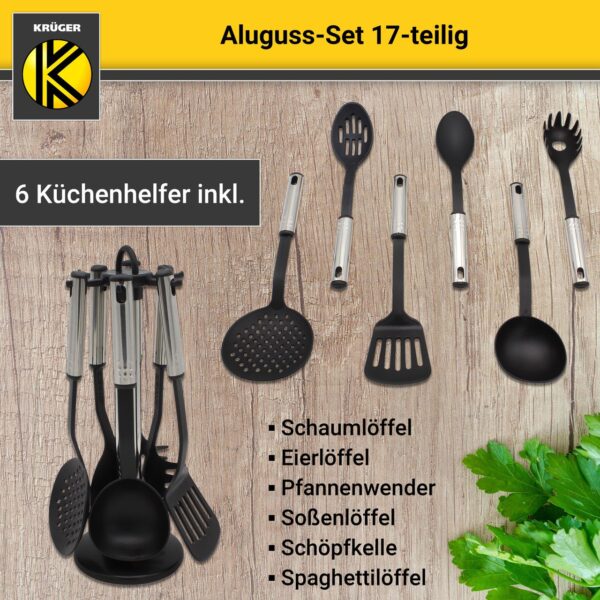 Karl Krüger Aluguss Kochtopf Set 17 tlg., mint