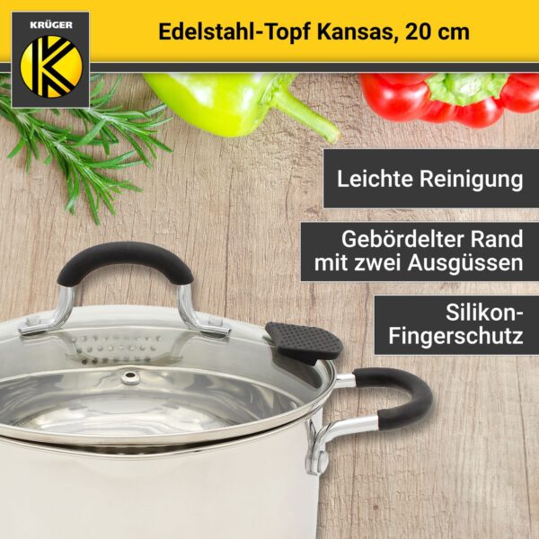 Karl Krüger Edelstahl Fleischtopf Kansas 20 cm