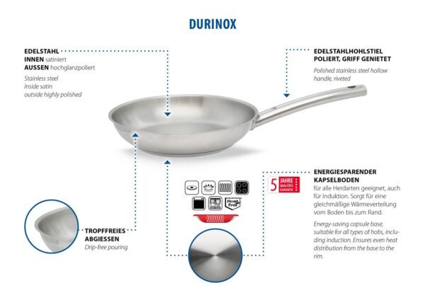 4006925145259-5 Elo Edelstahl Pfanne 24cm "Durinox"