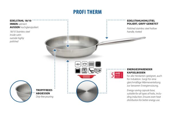 4006925245492-3 Elo Edelstahl Bratpfanne 28cm "Profi Therm"