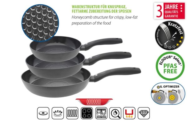 Elo Pfannen Set 3tlg "Smart Wellness"