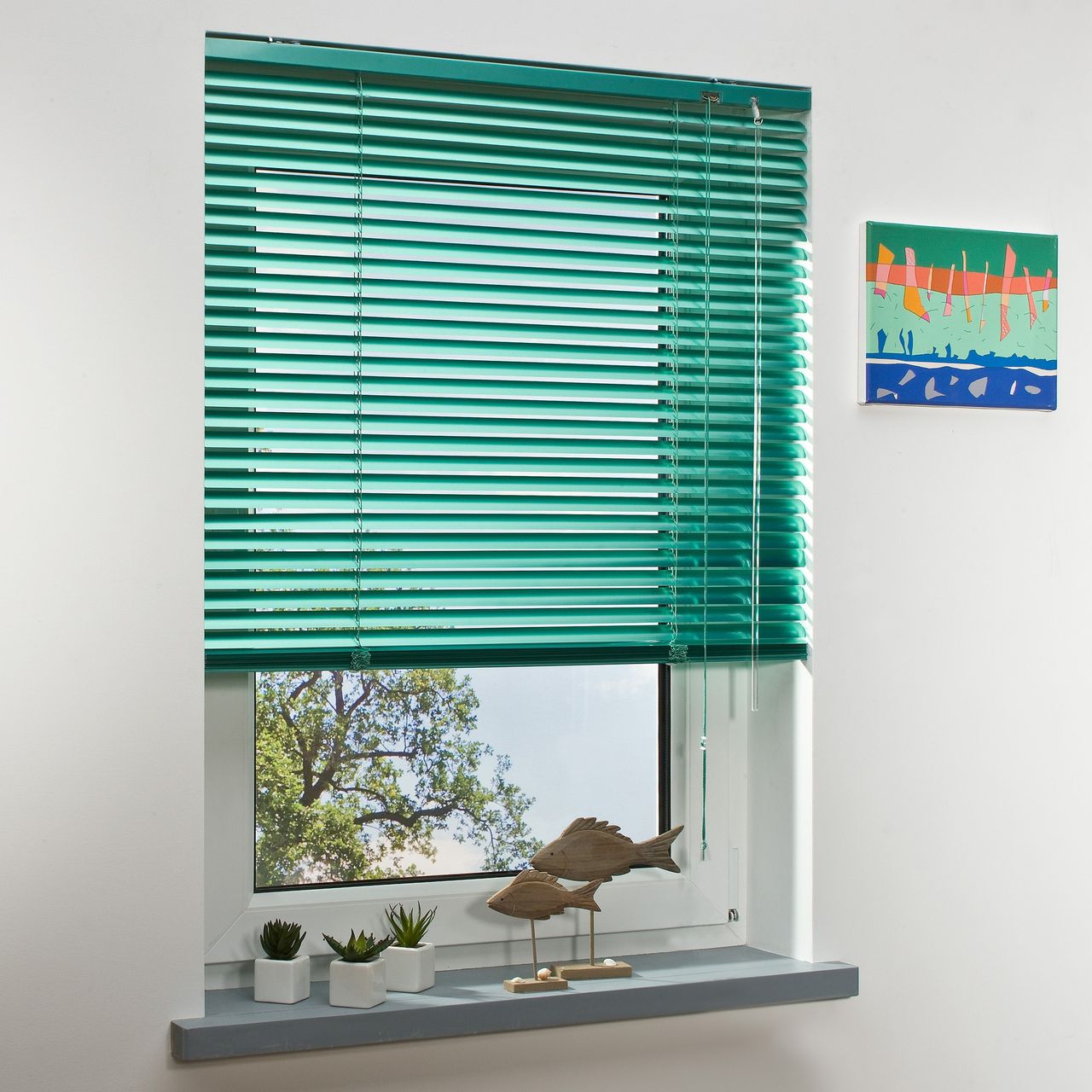 BELLA CASA Aluminium – Jalousie, grün, 220 x 110 cm