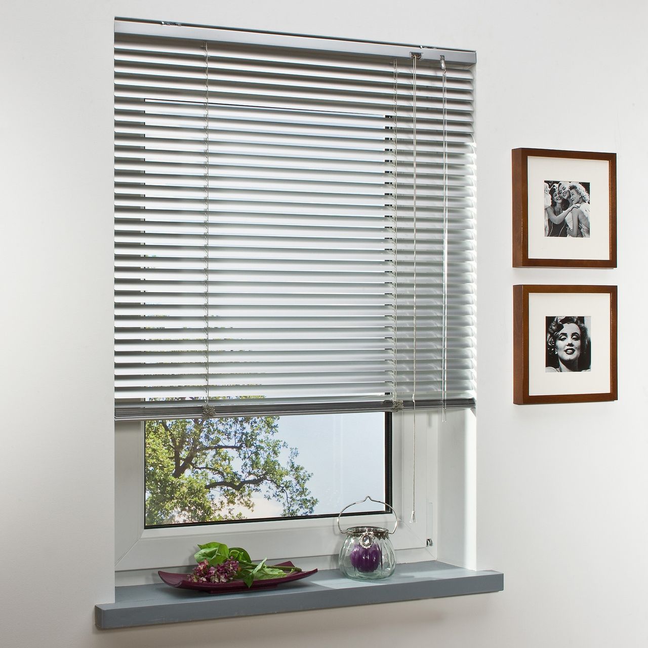 BELLA CASA Aluminium-Jalousie, silber, 130 x 90 cm