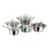 King Kochtopf-Set "New Silver Line Glass", 5 tlg.