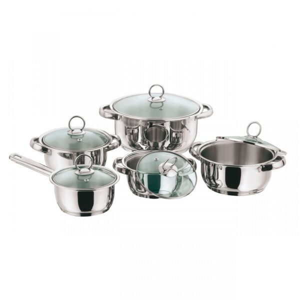 King Kochtopf-Set "New Silver Line Glass", 5 tlg.
