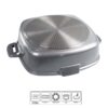 STONELINE® FUTURE Eckpfanne mit Siebglasdeckel, 2Thermogriffschützern