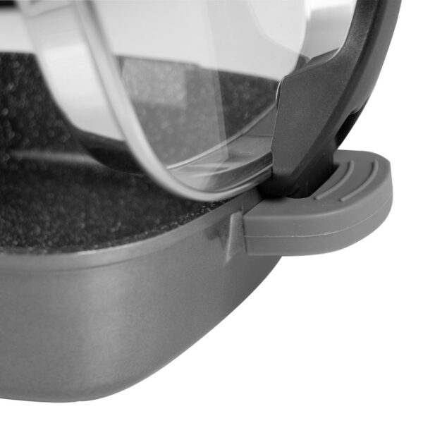 STONELINE® FUTURE Eckpfanne mit Siebglasdeckel, 2Thermogriffschützern