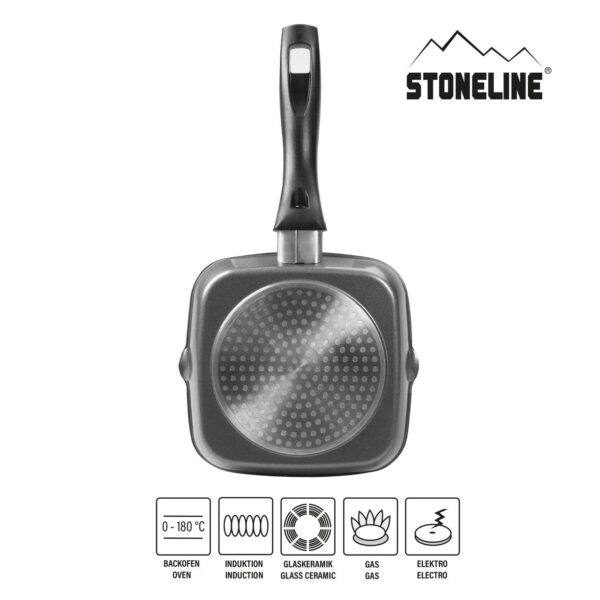 STONELINE® Grillpfanne 16 x 16 cm, mit 2 Ausgüssen