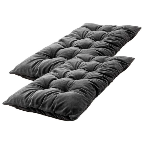 BELLA CASA Chillkissen 2er Pack, ca. 70 x 120 cm, Anthrazit