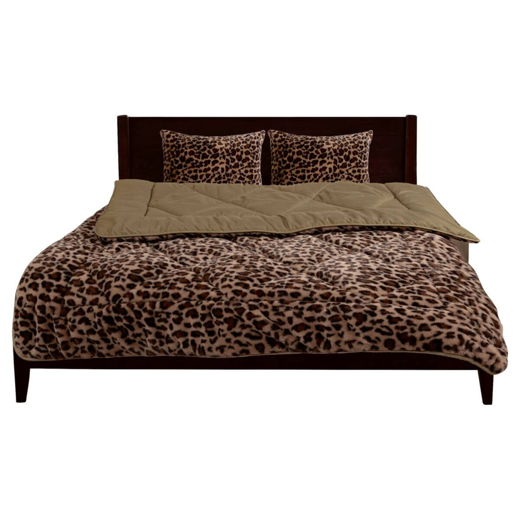 Steppbett braun Polyester B/L: ca. 135x200 cm