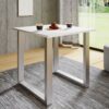 VCM Esstisch "Xona" 80x80 U – Fußgestell Weiß/Silber