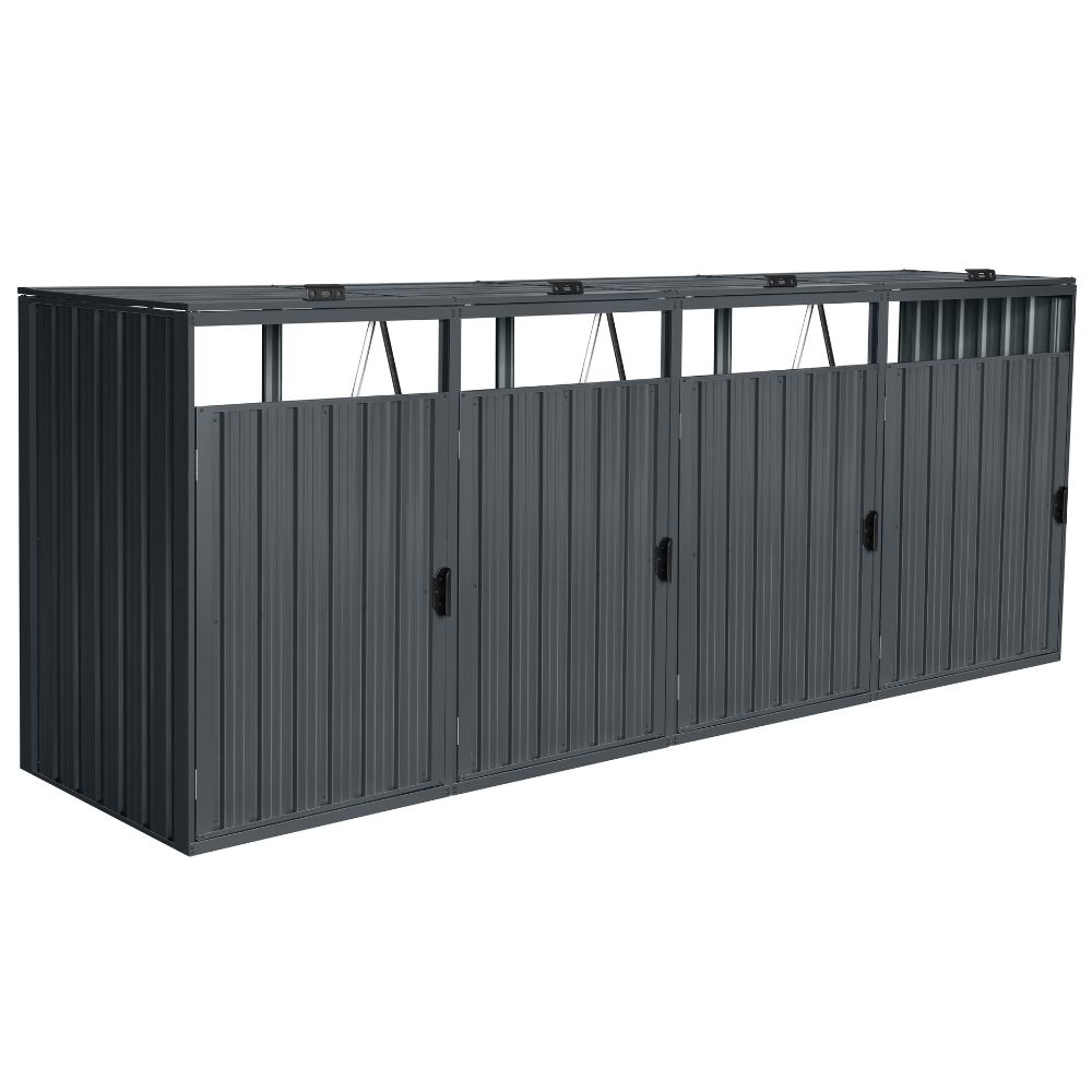 Home Deluxe Mülltonnenbox CUBO – 4x 240 L