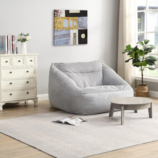 Home Deluxe Sitzsack Sessel COZY – Hellgrau