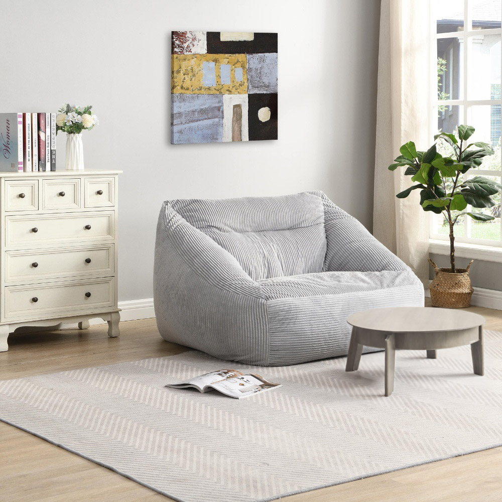 Home Deluxe Sitzsack Sessel COZY – Hellgrau