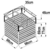 4059306004430-4 POWERTEC GARDEN Hochbeet aus Polycarbonat, ca. 100 x 100 x 125 cm – Anthrazit