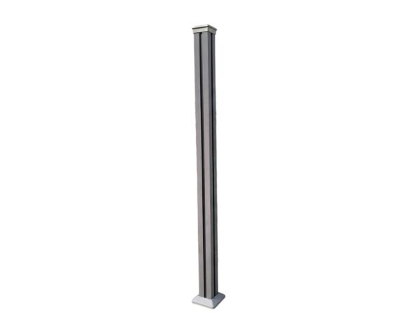 4059306131075-1 Hardin 1fachgut 1 Pfosten, ca. 190 cm für WPC – Sichtschutzzaun CORTADO – Grau