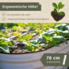 Lemodo Hochbeet Metall 160x80x78cm oval, silber, Pflanzbeet wetterfest, Gartenbeet