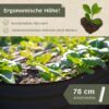 Lemodo Hochbeet Metall 160x80x78cm oval, anthrazit, Pflanzbeet wetterfest, Gartenbeet