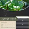 Lemodo Hochbeet Metall 160x80x78cm oval, anthrazit, Pflanzbeet wetterfest, Gartenbeet
