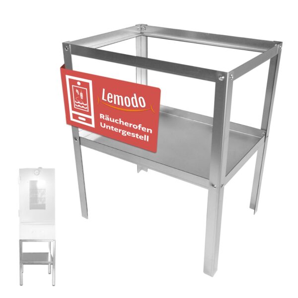 Lemodo Untergestell für Räucherofen Stahl 41, 5x29, 5x50 cm, Tisch für Kalträucherofen