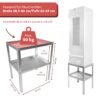 Lemodo Untergestell für Räucherofen Stahl 41, 5x29, 5x50 cm, Tisch für Kalträucherofen