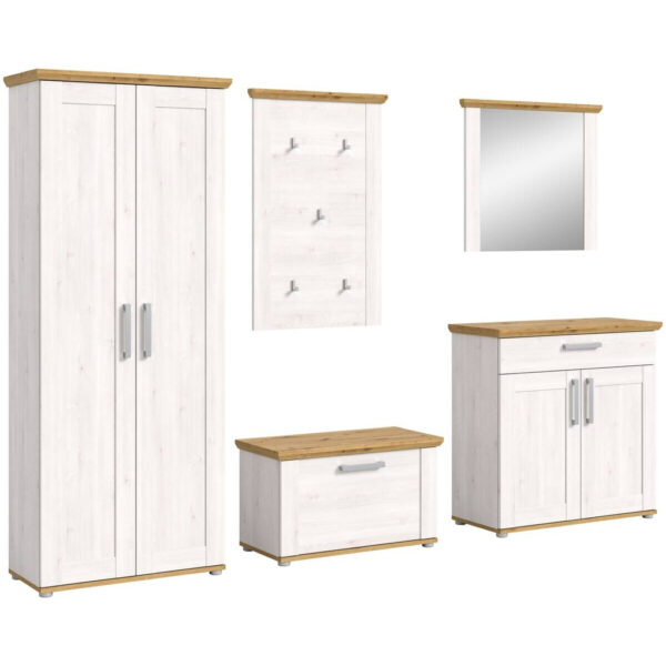 Garderobe Verona Sibiu Lärche Nachbildung Eiche Artisan Nachbildung B/H/T: ca. 285x196x39 cm Garderobe Verona Sibiu Lärche Nachbildung Eiche Artisan Nachbildung B/H/T: ca. 285x196x39 cm