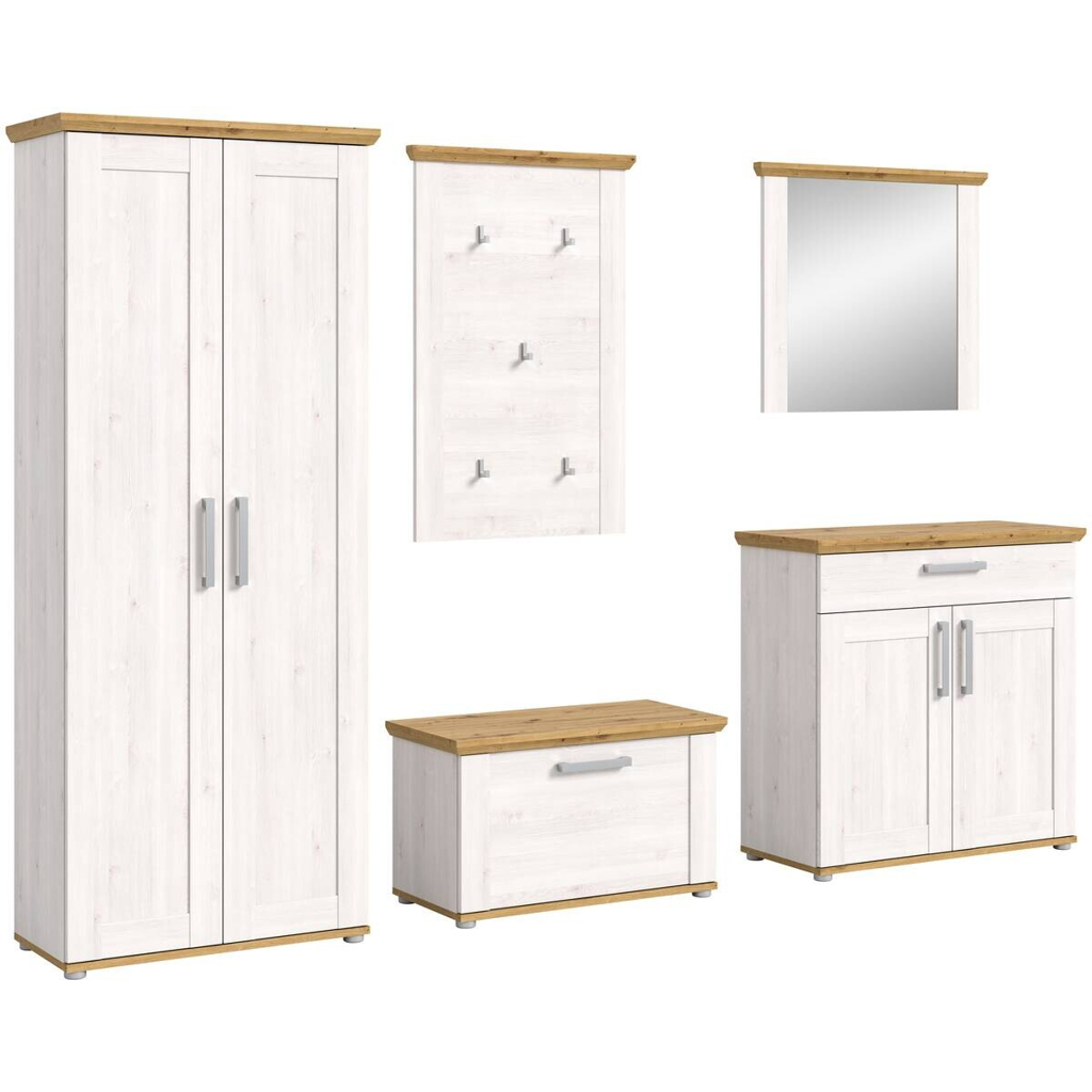 Garderobe Verona Sibiu Lärche Nachbildung Eiche Artisan Nachbildung B/H/T: ca. 285x196x39 cm