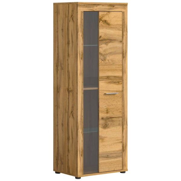 Vitrine Jam Eiche Wotan Nachbildung B/H/T: ca. 60x159x35 cm Vitrine Jam Eiche Wotan Nachbildung B/H/T: ca. 60x159x35 cm