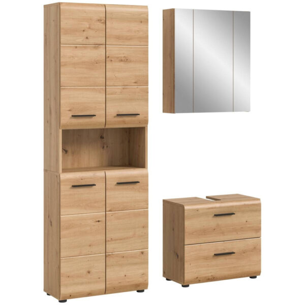 Badezimmer-Set Ice Artisan Oak Nachbildung B/H/T: ca. 135x185x30 cm Badezimmer-Set Ice Artisan Oak Nachbildung B/H/T: ca. 135x185x30 cm