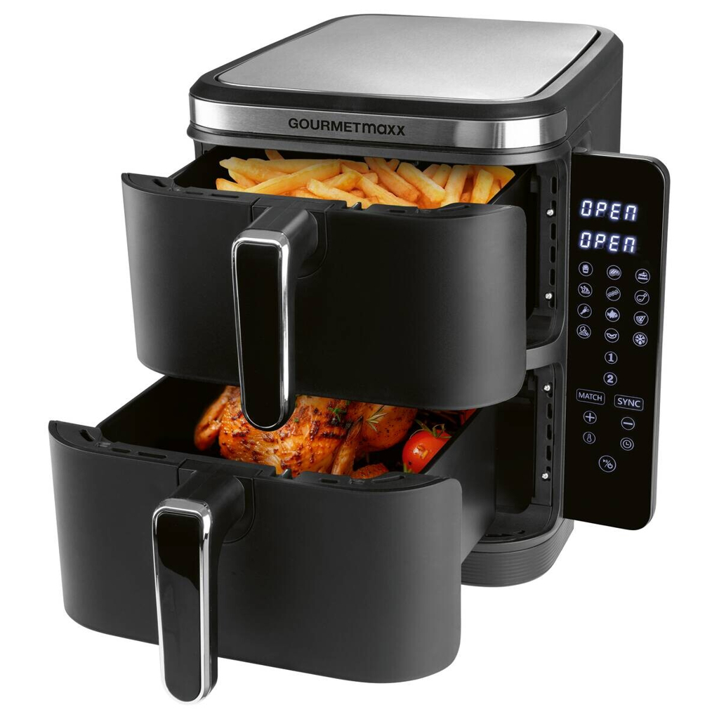 GOURMETmaxx Heißluftfritteuse 15305 schwarz Kunststoff B/H/L: ca. 32x49x39 cm ca. 11 l