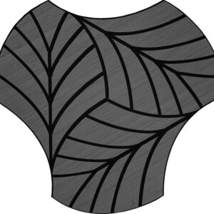 Wandpaneel grau B/H: ca. 64x60 cm