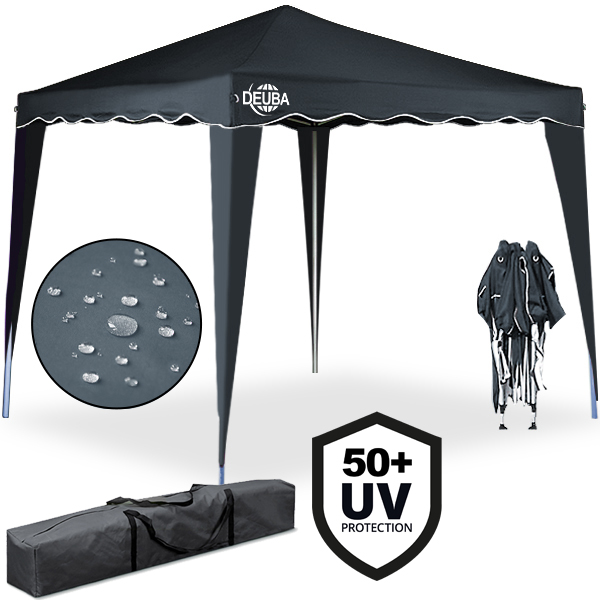 Casaria Deuba Faltpavillon Capri 3×3 m anthrazit