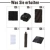 4250871299386-4 Outsunny Hochbeet, pflanzkasten mit Abflusslöchern, blumenkasten im Rattan – Look