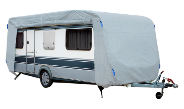 GreenYard Abdeckplane für Wohnwagen Größe M 550 x 250 x 220 cm