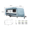 GreenYard Abdeckplane für Wohnwagen Größe M 550 x 250 x 220 cm