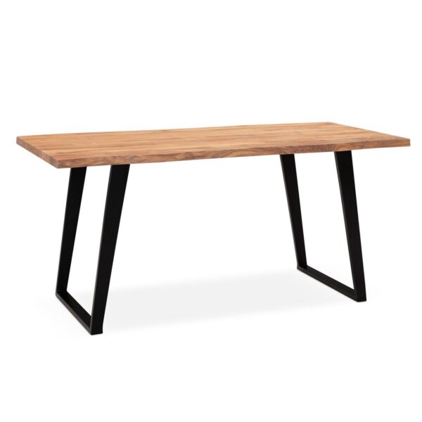4251757721311-1 Wohnling Esszimmertisch 140 cm Akazie Massivholz Esstisch Küchentisch Baumkante