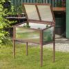 Outsunny Hochbeet aus Holz Frühbeet Gewächstisch Braun Tannenholz PC – Platte 90 x 50 x 93 cm