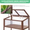Outsunny Hochbeet aus Holz Frühbeet Gewächstisch Braun Tannenholz PC – Platte 90 x 50 x 93 cm