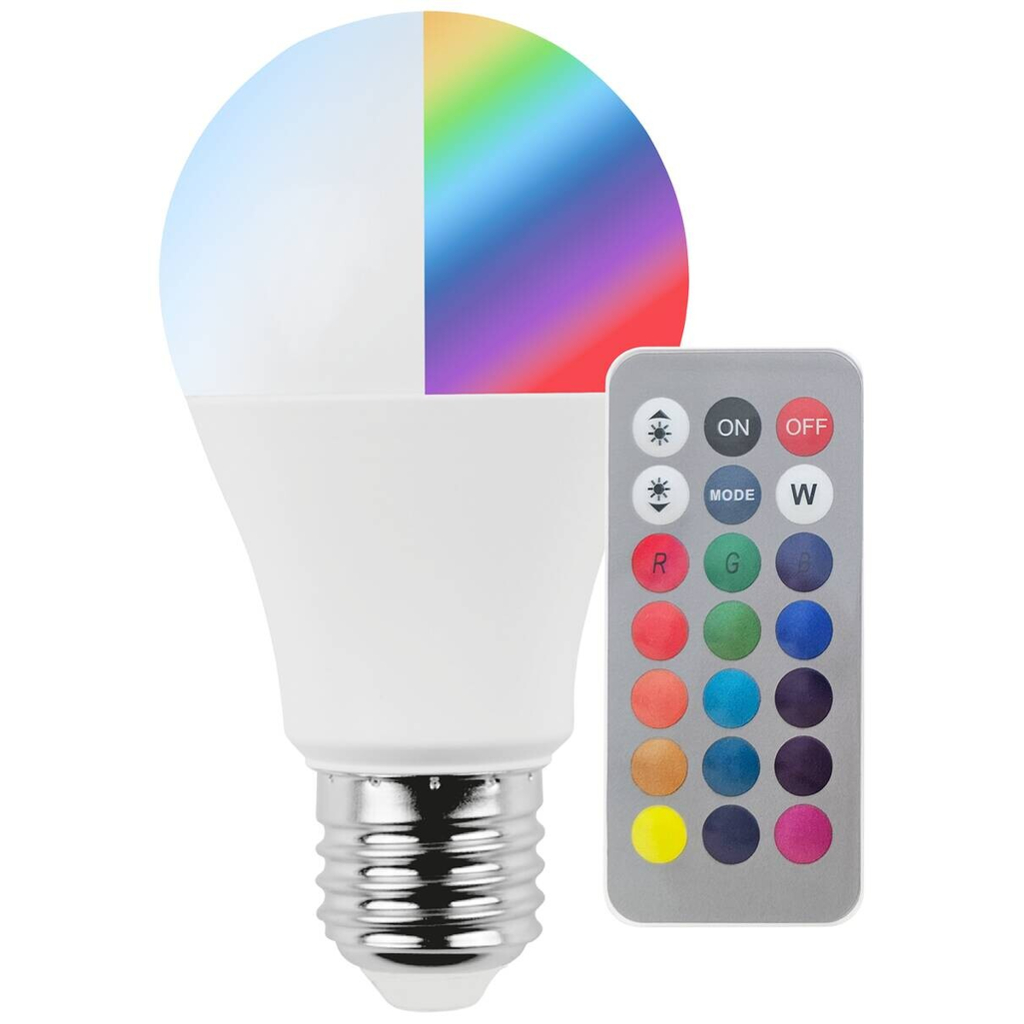 Blulaxa LED-Leuchtmittel RGB + CW dimmbar mit Fernbedienung 50985 E27
