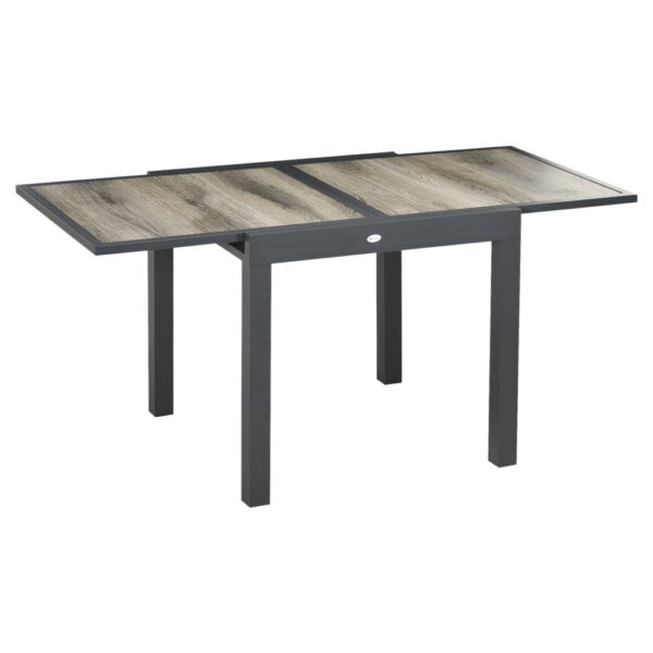 Outsunny Gartentisch beige Aluminium B/H/L: ca. 80x75x160 cm